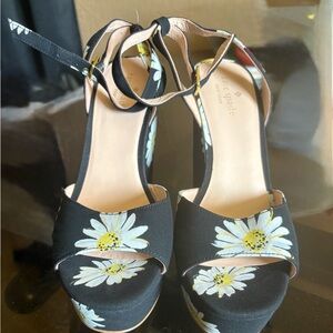 Kate Spade Black Floral Women's Heels